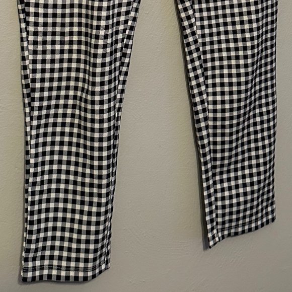 Princess Polly Women's Iggy Gingham Pants in White and Black Size 8 - Picture 6 of 16